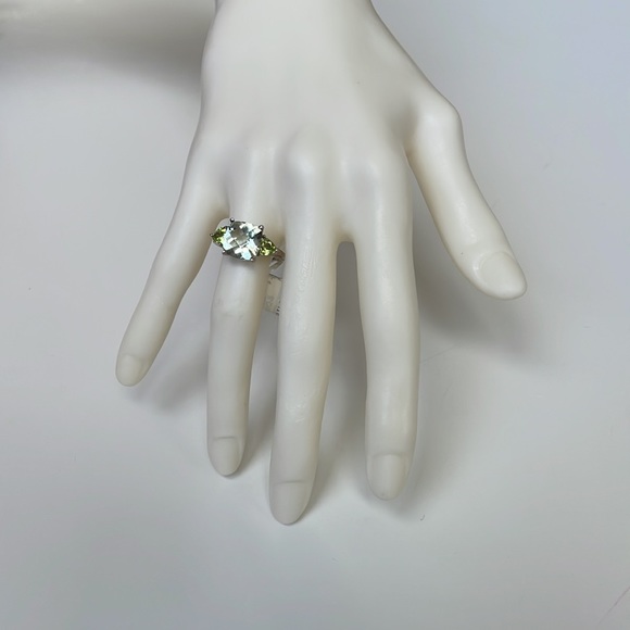 NWT Mint Quartz/Peridot Sterling Silver Ring - Picture 4 of 11